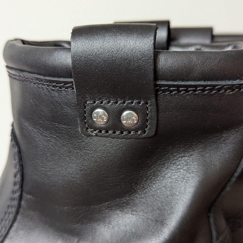 NEW Anistone Lo Leather Biker Boots W 7/ M 6Color: BLACK MILLED NAPPA — Wanama - Picture 7 of 16